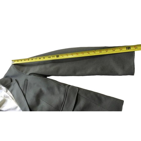 Haight And Ashbury Studio Canada Hopsack Blazer Size 38 Stretch Knit Cotton Dot - Picture 15 of 15